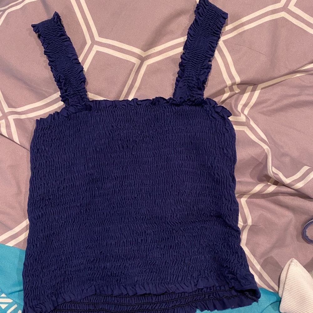 blue tank top :)